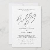 Minimalistisch uitnodigingspakket kaart (Voorkant)