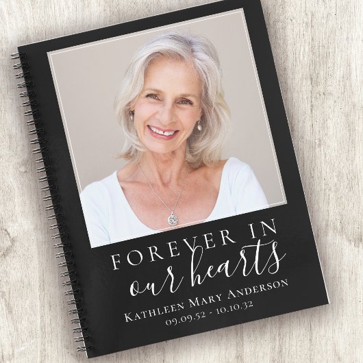 Minimalistisch Uitvaartmonument Gastenboek Notitieboek