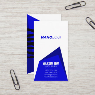 Minimalistisch uniek blauw voor professioneel bedr visitekaartje