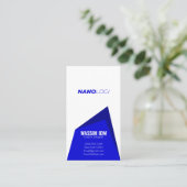 Minimalistisch uniek blauw voor professioneel bedr visitekaartje (Staand voorkant)