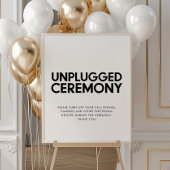 Minimalistisch Unplugged ceremony bruiloft bord Poster