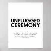 Minimalistisch Unplugged ceremony bruiloft bord Poster (Voorkant)