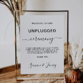 Minimalistisch Unplugged Ceremony Sign, Kaart