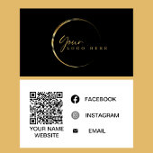 Minimalistisch uw Logo Gold Black Social Media Visitekaartje