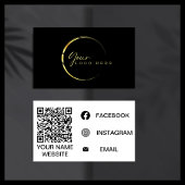 Minimalistisch uw Logo Gold Black Social Media Visitekaartje