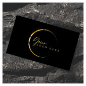 Minimalistisch uw Logo Gold Black Social Media Visitekaartje