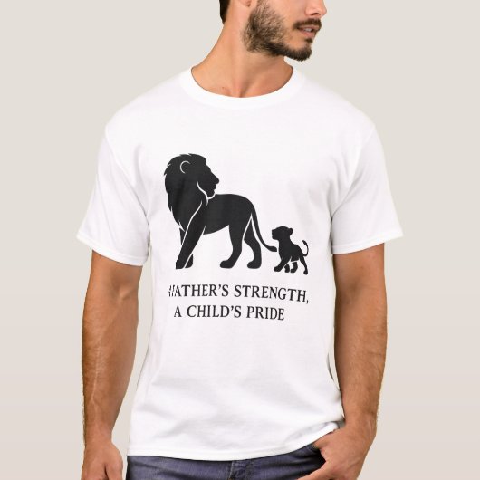 Minimalistisch Vaderdag Hero T-shirt - Moderne kun (Voorkant)