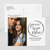 MINIMALISTISCH | VAKANTIE | VREDE HOOP LIEFDE | FO FEESTDAGENKAART (Voorkant / Achterkant)