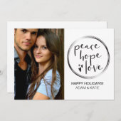 MINIMALISTISCH | VAKANTIE | VREDE HOOP LIEFDE | FO FEESTDAGENKAART (Voorkant / Achterkant)