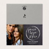 MINIMALISTISCH | VAKANTIE | VREDE HOOP LIEFDE | FO KAART (Buitenkant ongevouwen)