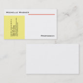 Minimalistisch vakgebied visitekaartje (Voorkant / Achterkant)