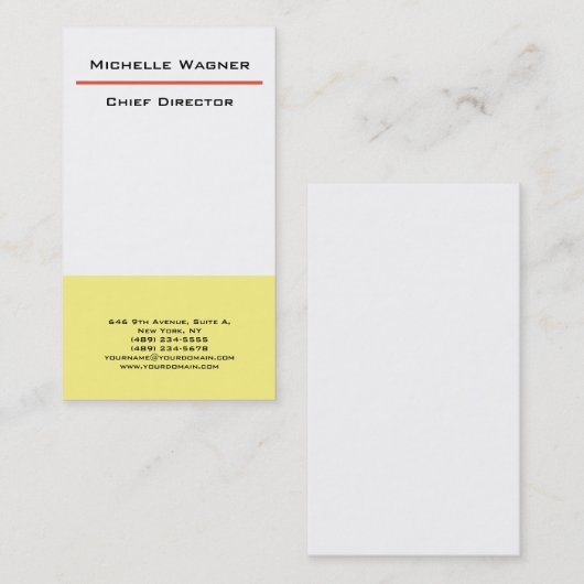 Minimalistisch vakgebied visitekaartje (Voorkant / Achterkant)