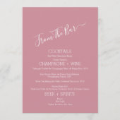 Minimalistisch van de Kaart van de Bar van de Band (Voorkant)