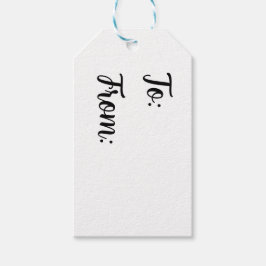 Minimalistisch van en naar cadeau-Labels Cadeaulabel