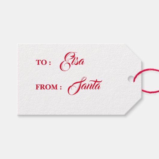 Minimalistisch van kerstcadeautjes voor kerstfeest cadeaulabel (Voorkant (Horizontaal))