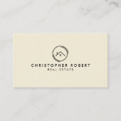 Minimalistisch van wit onroerend goed visitekaartje (Voorkant)