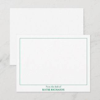 Minimalistisch Vanaf het bureau van Square Border Notitiekaartje