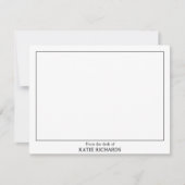 Minimalistisch Vanaf het bureau van Square Border Notitiekaartje (Voorkant)