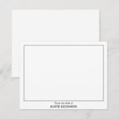 Minimalistisch Vanaf het bureau van Square Border Notitiekaartje (Voorkant / Achterkant)