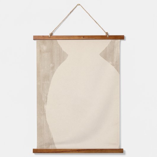 Minimalistisch vassilhouet hangend wandkleed (Voorkant 2)