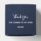Minimalistisch vastgoed in Navy Blue Bedankdoosjes (Bovenkant)