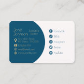 Minimalistisch vastgoedmakelaar QR Code Visitekaar Visitekaartje (Achterkant)