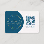 Minimalistisch vastgoedmakelaar QR Code Visitekaar Visitekaartje (Voorkant)