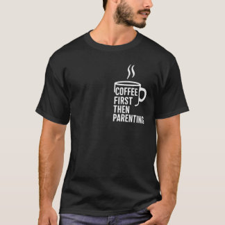 Minimalistisch vector design witte retro koffie t-shirt
