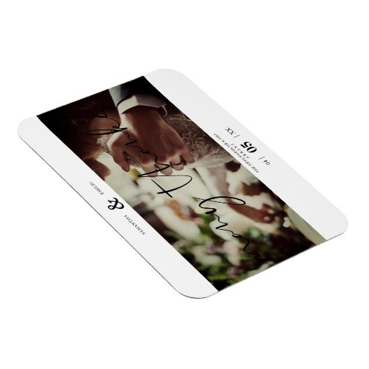 Minimalistisch veel Bedankt Aangepaste foto-paar b Magneet (Rechterzijde)