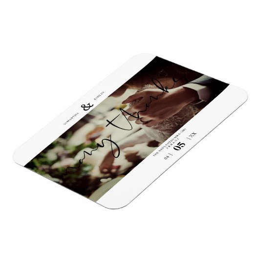 Minimalistisch veel Bedankt Aangepaste foto-paar b Magneet (Linkerzijde)