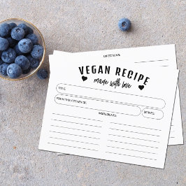 Minimalistisch Vegan Recipe, eenvoudige ontvangstk