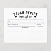 Minimalistisch Vegan Recipe, eenvoudige ontvangstk (Voorkant)