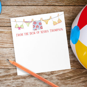 Minimalistisch ventilator voor moderne zomerzwembr notitieblok