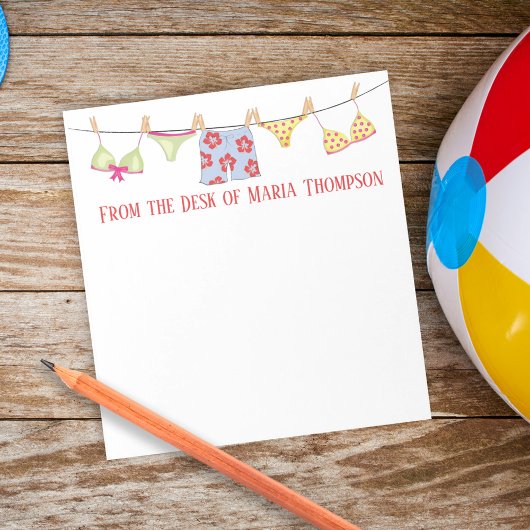 Minimalistisch ventilator voor moderne zomerzwembr notitieblok