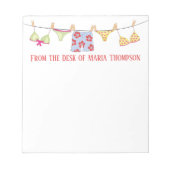 Minimalistisch ventilator voor moderne zomerzwembr notitieblok (Voorkant)