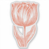 Minimalistisch   ventilatorlijnTekening Sinaasappe Sticker (Voorkant)