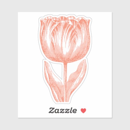 Minimalistisch   ventilatorlijnTekening Sinaasappe Sticker (Vel)