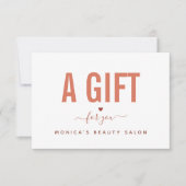 Minimalistisch verbrand Oranje Beauty Salon Spa Ma (Voorkant)