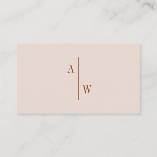 Minimalistisch verbrand Oranje bruiloft — behuizin Informatiekaartje (Achterkant)