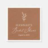 Minimalistisch verbrand Sinaasappel Boho Vrijgezel Servet (Voorkant)