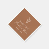 Minimalistisch verbrand Sinaasappel Boho Vrijgezel Servet (Hoek)