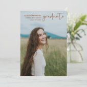 Minimalistisch verbrand Sinaasappel High School Af Kaart (Staand voorkant)