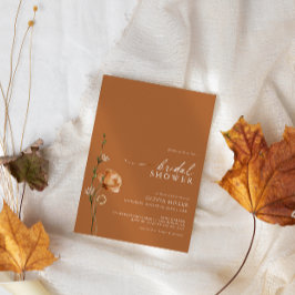 Minimalistisch verbrand Sinaasappel Wildflower Vri Kaart