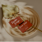 Minimalistisch verbrande Sinaasappel Boho Modern T Visitekaartje