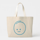 Minimalistisch Verdriet Icoon Grote Tote Bag (Achterkant)