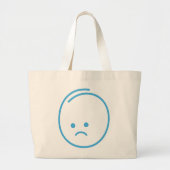 Minimalistisch Verdriet Icoon Grote Tote Bag (Voorkant)