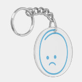 Minimalistisch Verdriet Icoon Sleutelhanger (Voorkant Links)