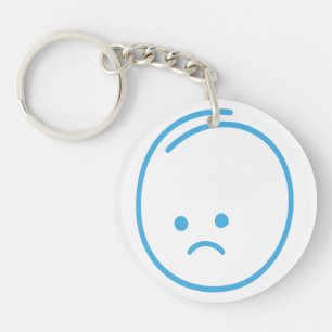 Minimalistisch Verdriet Icoon Sleutelhanger