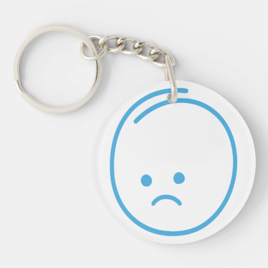 Minimalistisch Verdriet Icoon Sleutelhanger (Voorkant)