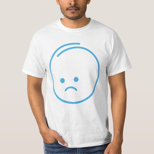 Minimalistisch Verdriet Icoon T-shirt (Voorkant)